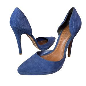 Schultz Blue Suede Leather Pumps Size 8B